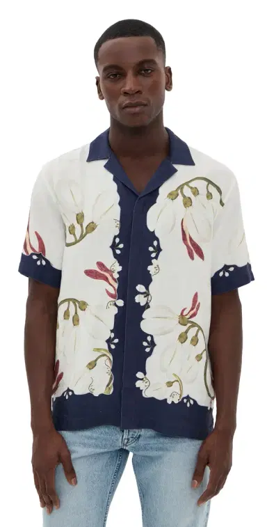 Orlebar Brown Maitan Orchis Shirt Night Iris | Thumbnail 1