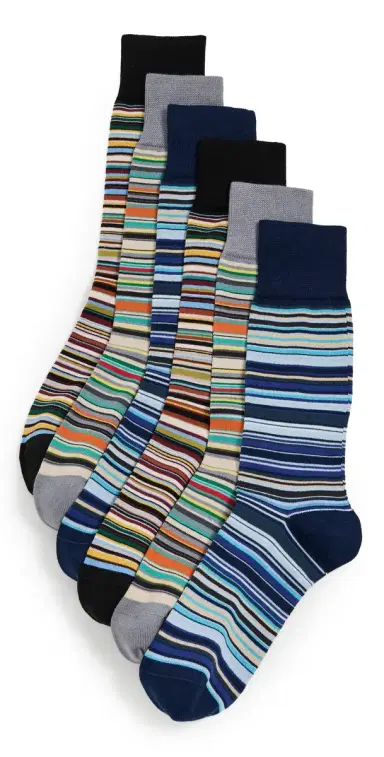 Paul Smith Signature Sock 6 Pack Multi One Size | Thumbnail 1