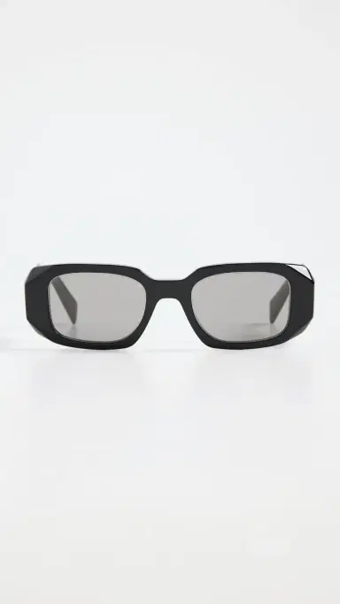 Prada 0PR 17WS Sunglasses Blk/Grey Mirror Int Silver One Size | Thumbnail 2