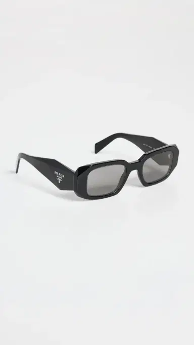 Prada 0PR 17WS Sunglasses Blk/Grey Mirror Int Silver One Size | Thumbnail 4