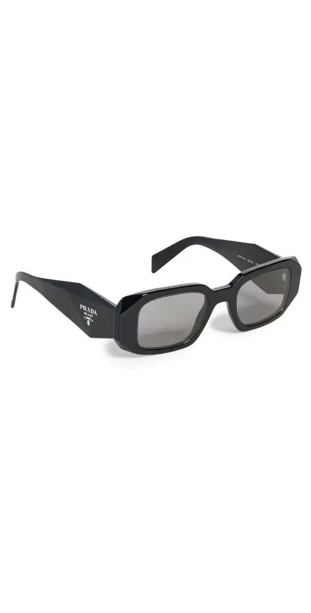 0PR 17WS Sunglasses Blk/Grey Mirror Int Silver One Size