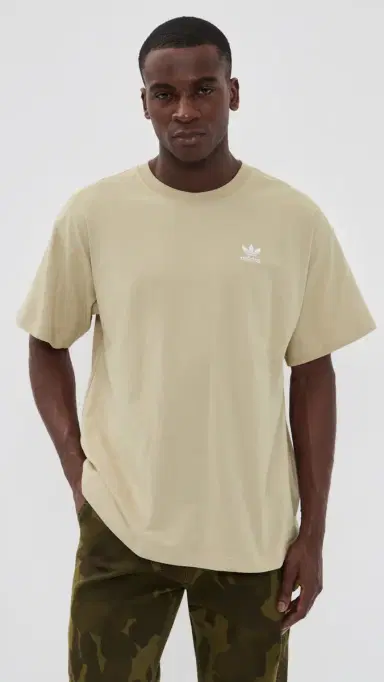 adidas Trefoil Essentials Oversized Tee tone Khaki | Thumbnail 2 adidas Trefoil Essentials Oversized Tee tone Khaki | Thumbnail 2