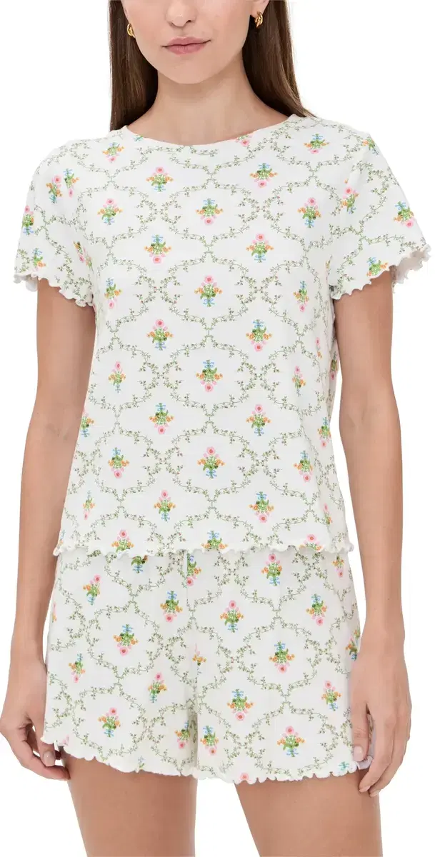 Hill House Home The Nina hort Pajama et Pastel Trellis