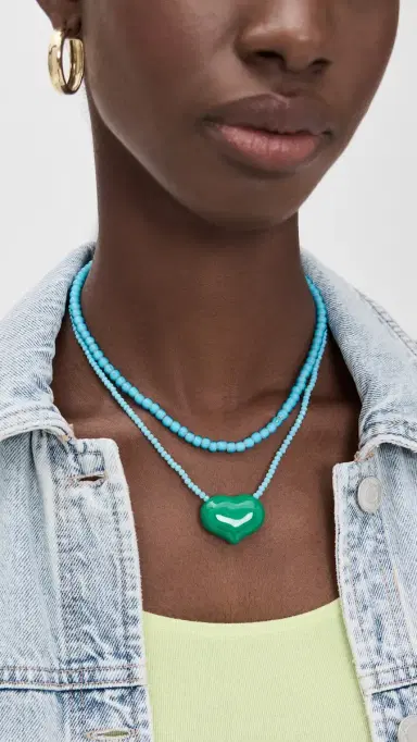 SHASHI Turquesa Necklace Turquoise One Size | Thumbnail 3