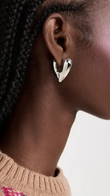 Annika Inez Large Heart Hoops | Thumbnail 3 Annika Inez Large Heart Hoops | Thumbnail 3