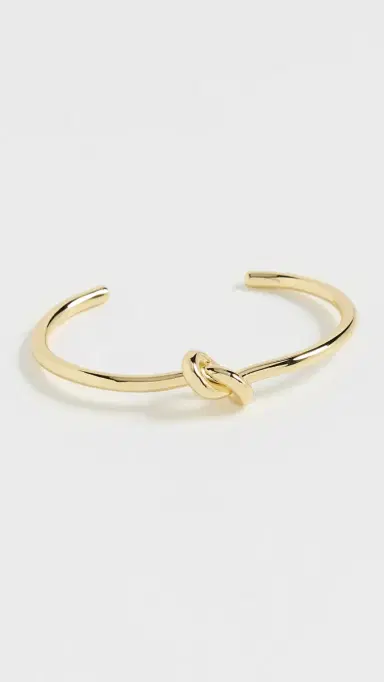 SHASHI Knot Bracelet Cuff Gold One Size | Thumbnail 2