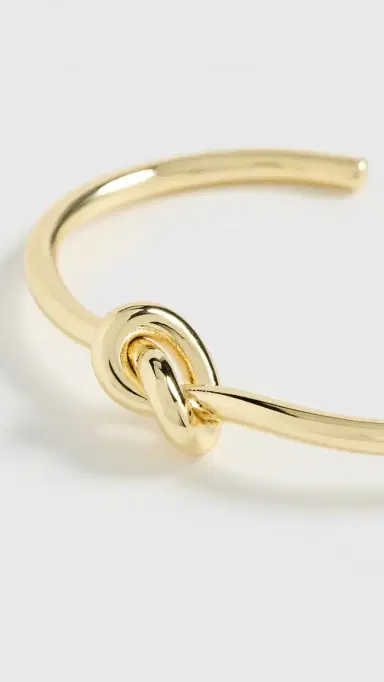 SHASHI Knot Bracelet Cuff Gold One Size | Thumbnail 4