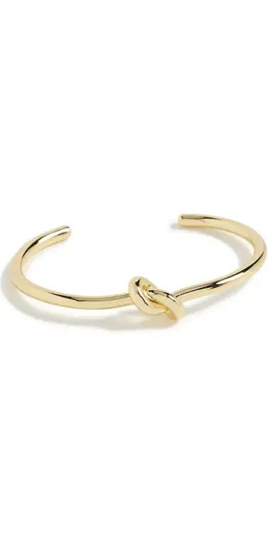 SHASHI Knot Bracelet Cuff Gold One Size | Thumbnail 1