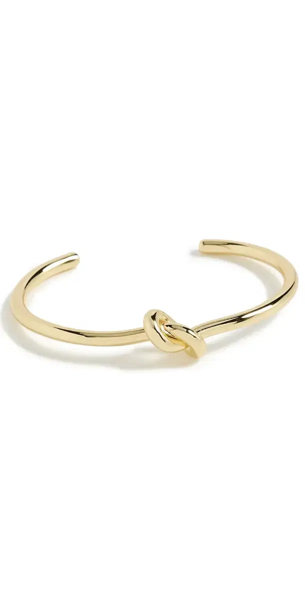 Knot Bracelet Cuff Gold One Size