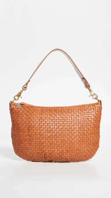 Clare V. Clare V. Moyen Messenger Natural Woven Checker One Size | Thumbnail 2