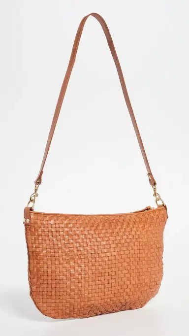 Clare V. Clare V. Moyen Messenger Natural Woven Checker One Size | Thumbnail 4