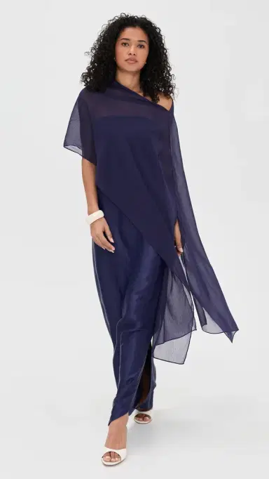 DIARRABLU Tubi Dress Solid Navy | Thumbnail 2