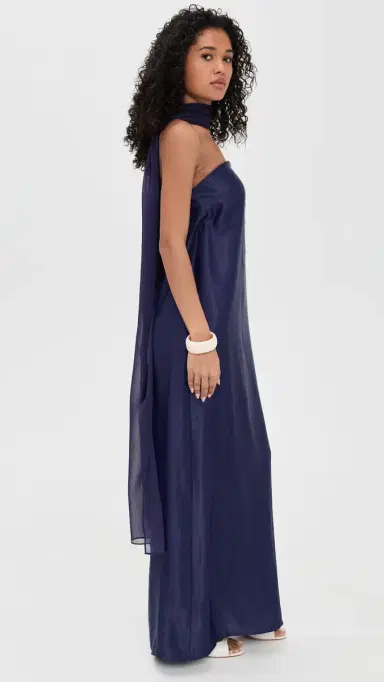 DIARRABLU Tubi Dress Solid Navy | Thumbnail 4