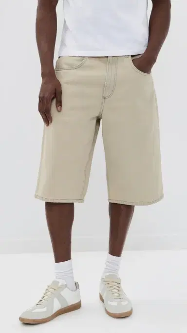 AGOLDE Fusion Skater Shorts 14 Burnished Khaki | Thumbnail 2