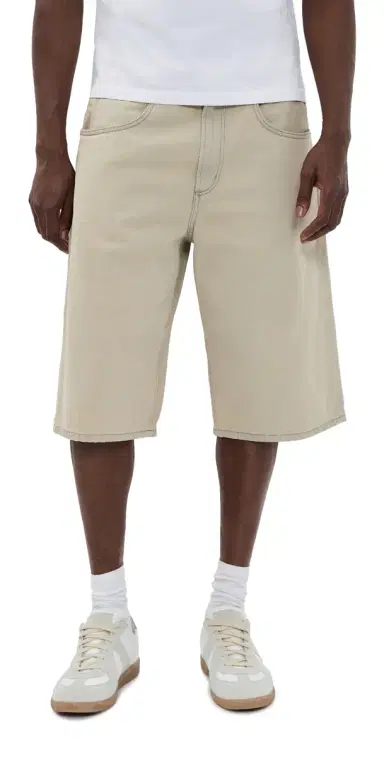 AGOLDE Fusion Skater Shorts 14 Burnished Khaki | Thumbnail 1