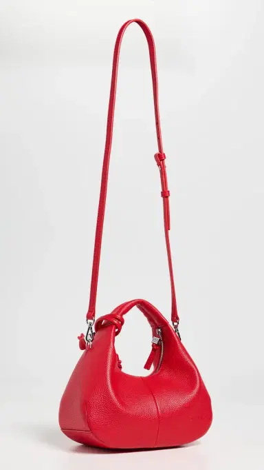 GANNI Mini Grained Hobo Bag Goji Berry One Size | Thumbnail 4 GANNI Mini Grained Hobo Bag Goji Berry One Size | Thumbnail 4