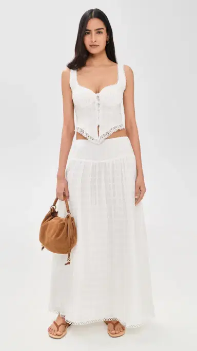 Peixoto Camila Skirt Thatch White L | Thumbnail 5