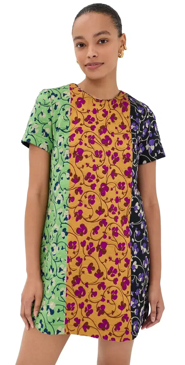 La DoubleJ ini Swing Dress Honeysuckle Tricolor Jacquard