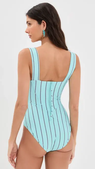 Staud Adelaide One Piece Pool Stripe | Thumbnail 3