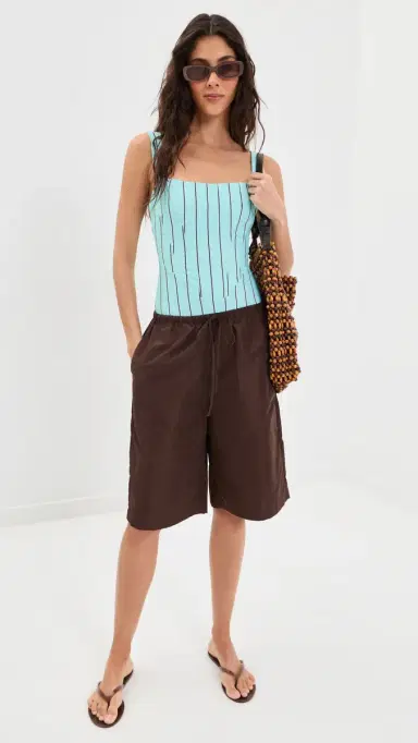 Staud Adelaide One Piece Pool Stripe | Thumbnail 5