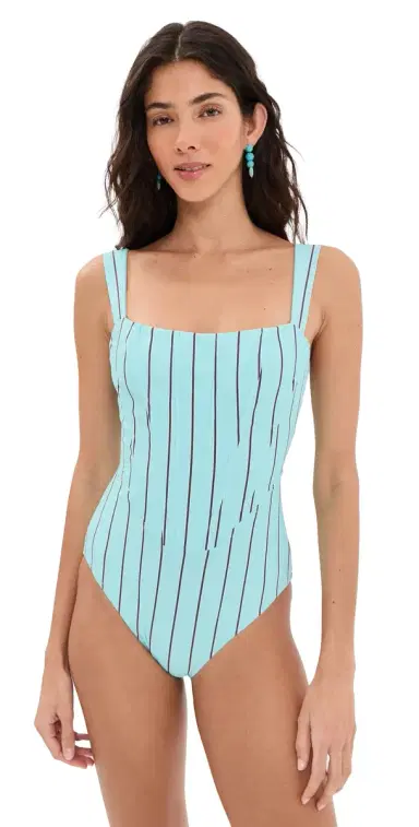 Staud Adelaide One Piece Pool Stripe | Thumbnail 1