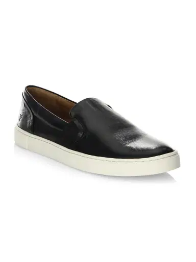 Frye Women's Ivy Slip-On Leather Sneakers - Black | Thumbnail 2