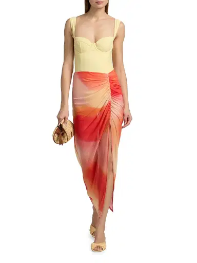 Simkhai Women's Kensingten Ombre Midi-Skirt - Golden Hour - Size Small | Thumbnail 2