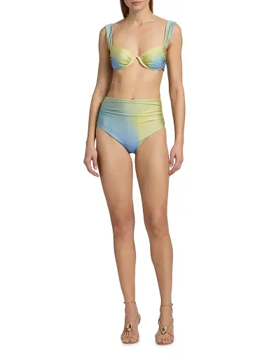 Simkhai Women's Teya Ombre Bikini Bottom - Golden Hour - Size Large | Thumbnail 2