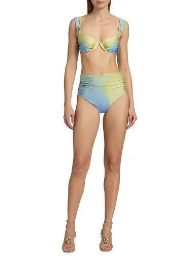 SIMKHAI Women's Anniston Ombre Bikini Top - Golden Hour | Thumbnail 2