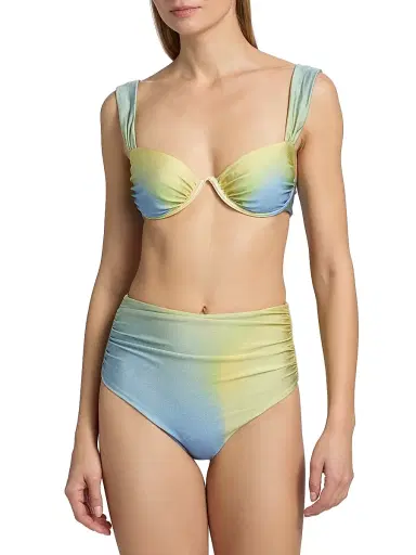 SIMKHAI Women's Anniston Ombre Bikini Top - Golden Hour | Thumbnail 3