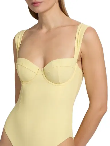 Simkhai Women's Kyle Bustier One-Piece Swimsuit - Buttercream - Size Small | Thumbnail 5