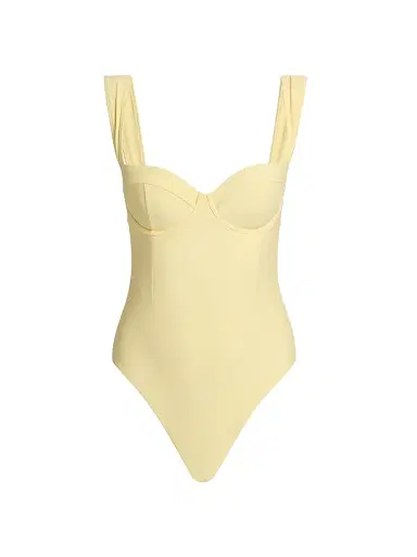Simkhai Women's Kyle Bustier One-Piece Swimsuit - Buttercream - Size Small | Thumbnail 1