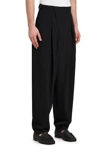 Bottega Veneta Men's Asymmetric Light Wool Trousers | Thumbnail 4
