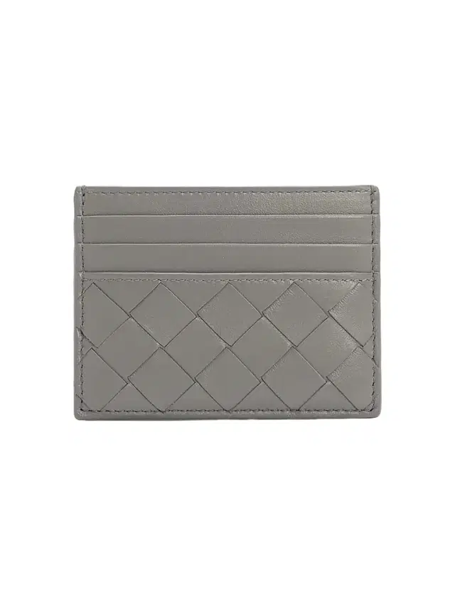 Bottega Veneta Women's Intrecciato Leather Card Case - Basalt Lava