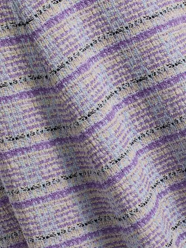 Misook Women's Striped Tweed Knit Midi-Skirt - Powder Blue Multi - Size XXL | Thumbnail 7