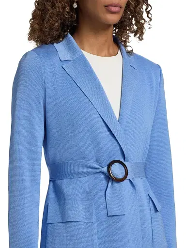 Misook Women's Belted Single-Breasted Blazer - Tranquil Blue - Size XXL | Thumbnail 6 Misook Women's Belted Single-Breasted Blazer - Tranquil Blue - Size XXL | Thumbnail 6