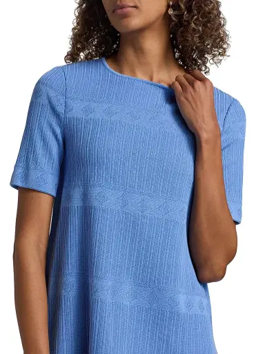 Misook Women's Textured Knit T-Shirt - Tranquil Blue - Size XXL | Thumbnail 6 Misook Women's Textured Knit T-Shirt - Tranquil Blue - Size XXL | Thumbnail 6