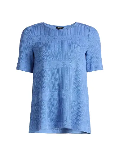 Misook Women's Textured Knit T-Shirt - Tranquil Blue - Size XXL | Thumbnail 1 Misook Women's Textured Knit T-Shirt - Tranquil Blue - Size XXL | Thumbnail 1