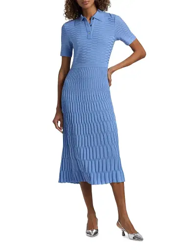 Misook Women's Knit A-Line Polo Maxi Dress | Thumbnail 2 Misook Women's Knit A-Line Polo Maxi Dress | Thumbnail 2