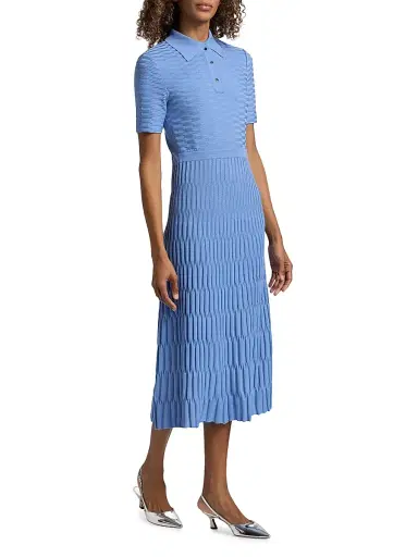 Misook Women's Knit A-Line Polo Maxi Dress | Thumbnail 4 Misook Women's Knit A-Line Polo Maxi Dress | Thumbnail 4
