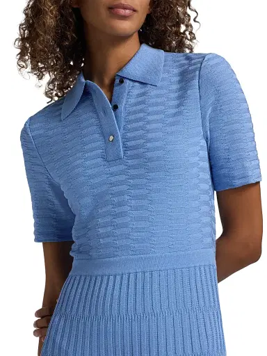 Misook Women's Knit A-Line Polo Maxi Dress | Thumbnail 6 Misook Women's Knit A-Line Polo Maxi Dress | Thumbnail 6