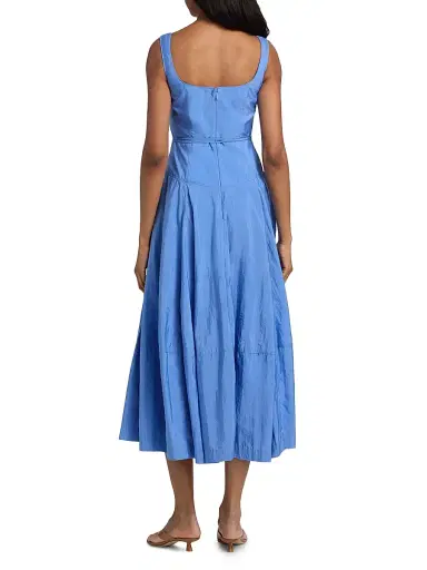 Cinq à Sept Women's Joisian Flower Midi-Dress - Ultramarine - Size 12 | Thumbnail 5