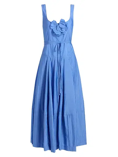 Cinq à Sept Women's Joisian Flower Midi-Dress - Ultramarine - Size 12 | Thumbnail 1