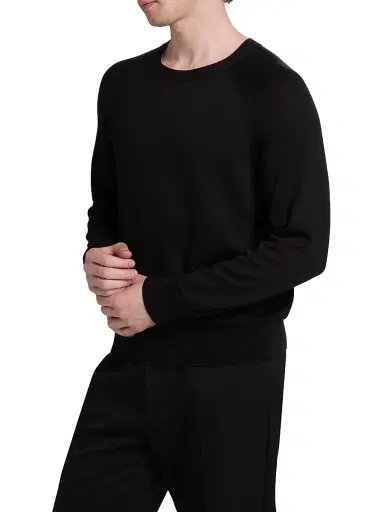 Nili Lotan Men's Reggie Crewneck Silk-Cotton Sweater | Thumbnail 4 Nili Lotan Men's Reggie Crewneck Silk-Cotton Sweater | Thumbnail 4