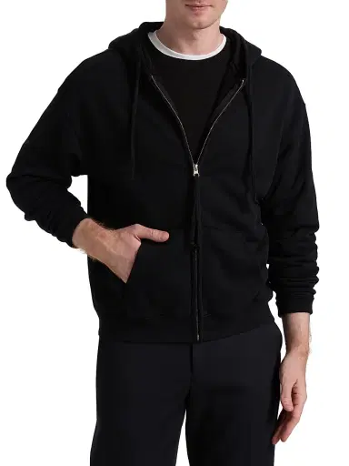 Nili Lotan Men's Brian Zip-Front Cotton Hoodie - Midnight - Size XXL | Thumbnail 3 Nili Lotan Men's Brian Zip-Front Cotton Hoodie - Midnight - Size XXL | Thumbnail 3