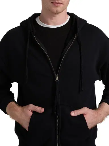 Nili Lotan Men's Brian Zip-Front Cotton Hoodie - Midnight - Size XXL | Thumbnail 6 Nili Lotan Men's Brian Zip-Front Cotton Hoodie - Midnight - Size XXL | Thumbnail 6