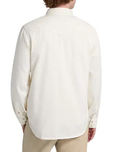Nili Lotan Men's Travis Point Collar Cotton Denim Shirt - Cream - Size XXL | Thumbnail 5 Nili Lotan Men's Travis Point Collar Cotton Denim Shirt - Cream - Size XXL | Thumbnail 5