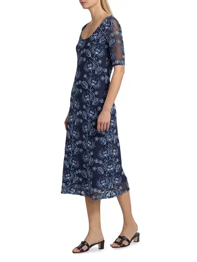 Johnny Was Women's Maya Mesh Midi-Dress | Thumbnail 2 Johnny Was Women's Maya Mesh Midi-Dress | Thumbnail 2