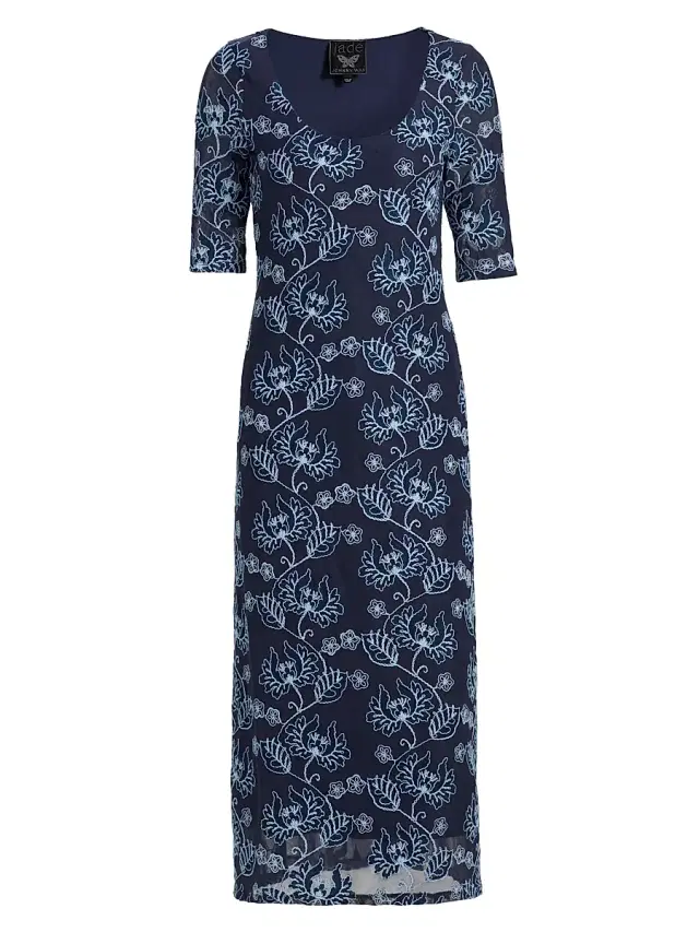 Johnny Was Women's Maya Mesh Midi-Dress - Luna Meadows