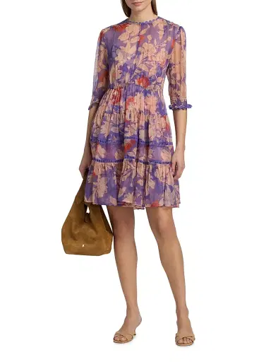 Johnny Was Women's Daphne Silk Minidres - Kiko - Size Large | Thumbnail 2